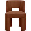  Meridian Zuno Cognac Velvet Upholstered Dining Chair IMAGE 3