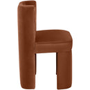  Color_Cognac -- Zuno Cognac Velvet Upholstered Dining Chair IMAGE 4