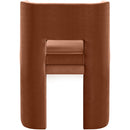  Color_Cognac -- Zuno Cognac Velvet Upholstered Dining Chair IMAGE 5
