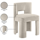  Color_Cream -- Zuno Cream Velvet Upholstered Dining Chair IMAGE 10