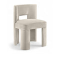  Color_Cream -- Zuno Cream Velvet Upholstered Dining Chair IMAGE 1
