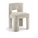  Color_Cream -- Zuno Cream Velvet Upholstered Dining Chair IMAGE 1