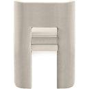  Color_Cream -- Zuno Cream Velvet Upholstered Dining Chair IMAGE 5