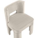  Color_Cream -- Zuno Cream Velvet Upholstered Dining Chair IMAGE 7