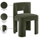  Color_Green -- Zuno Green Velvet Upholstered Dining Chair IMAGE 10