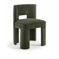  Color_Green -- Zuno Green Velvet Upholstered Dining Chair IMAGE 1