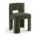  Meridian Zuno Green Velvet Upholstered Dining Chair IMAGE 1