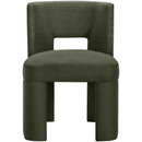  Color_Green -- Zuno Green Velvet Upholstered Dining Chair IMAGE 3