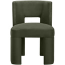  Meridian Zuno Green Velvet Upholstered Dining Chair IMAGE 3
