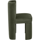  Color_Green -- Zuno Green Velvet Upholstered Dining Chair IMAGE 4