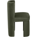  Meridian Zuno Green Velvet Upholstered Dining Chair IMAGE 4