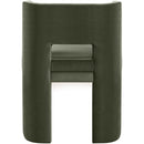  Meridian Zuno Green Velvet Upholstered Dining Chair IMAGE 5