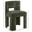  Color_Green -- Zuno Green Velvet Upholstered Dining Chair IMAGE 9