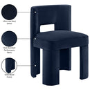  Color_Navy -- Zuno Navy Velvet Upholstered Dining Chair IMAGE 10