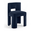  Color_Navy -- Zuno Navy Velvet Upholstered Dining Chair IMAGE 1