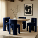  Color_Navy -- Zuno Navy Velvet Upholstered Dining Chair IMAGE 2
