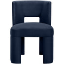  Color_Navy -- Zuno Navy Velvet Upholstered Dining Chair IMAGE 3