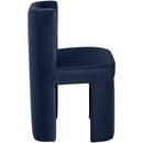  Color_Navy -- Zuno Navy Velvet Upholstered Dining Chair IMAGE 4