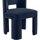  Color_Navy -- Zuno Navy Velvet Upholstered Dining Chair IMAGE 6