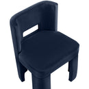  Color_Navy -- Zuno Navy Velvet Upholstered Dining Chair IMAGE 7