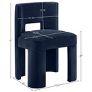  Color_Navy -- Zuno Navy Velvet Upholstered Dining Chair IMAGE 9