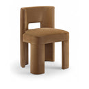  Color_Saddle -- Zuno Saddle Velvet Upholstered Dining Chair IMAGE 1