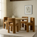  Color_Saddle -- Zuno Saddle Velvet Upholstered Dining Chair IMAGE 2