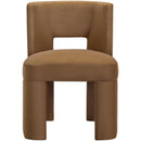  Color_Saddle -- Zuno Saddle Velvet Upholstered Dining Chair IMAGE 3