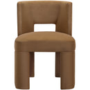  Meridian Zuno Saddle Velvet Upholstered Dining Chair IMAGE 3