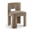  Color_Taupe -- Zuno Taupe Velvet Upholstered Dining Chair IMAGE 1