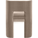  Meridian Zuno Taupe Velvet Upholstered Dining Chair IMAGE 4