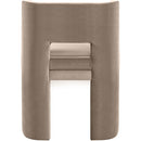  Color_Taupe -- Zuno Taupe Velvet Upholstered Dining Chair IMAGE 4