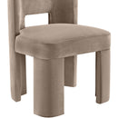  Color_Taupe -- Zuno Taupe Velvet Upholstered Dining Chair IMAGE 5
