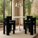  Color_Black -- Zuno Black Velvet Upholstered Counter Stool IMAGE 2