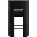  Color_Black -- Zuno Black Velvet Upholstered Counter Stool IMAGE 5