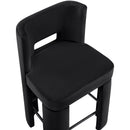  Color_Black -- Zuno Black Velvet Upholstered Counter Stool IMAGE 7