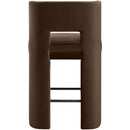  Color_Brown -- Zuno Brown Velvet Upholstered Counter Stool IMAGE 5