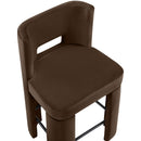  Color_Brown -- Zuno Brown Velvet Upholstered Counter Stool IMAGE 7
