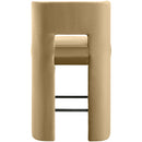  Color_Camel -- Zuno Camel Velvet Upholstered Counter Stool IMAGE 5