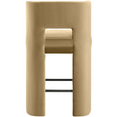  Meridian Zuno Camel Velvet Upholstered Counter Stool IMAGE 5