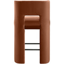  Color_Cognac -- Zuno Cognac Velvet Upholstered Counter Stool IMAGE 5