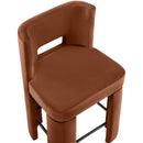  Color_Cognac -- Zuno Cognac Velvet Upholstered Counter Stool IMAGE 7