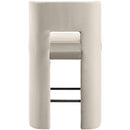  Color_Cream -- Zuno Cream Velvet Upholstered Counter Stool IMAGE 5