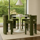  Color_Green -- Zuno Green Velvet Upholstered Counter Stool IMAGE 2