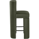  Color_Green -- Zuno Green Velvet Upholstered Counter Stool IMAGE 4
