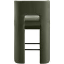  Meridian Zuno Green Velvet Upholstered Counter Stool IMAGE 5