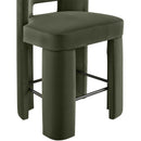  Color_Green -- Zuno Green Velvet Upholstered Counter Stool IMAGE 6