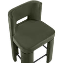  Color_Green -- Zuno Green Velvet Upholstered Counter Stool IMAGE 7