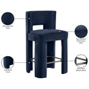  Color_Navy -- Zuno Navy Velvet Upholstered Counter Stool IMAGE 10