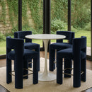  Color_Navy -- Zuno Navy Velvet Upholstered Counter Stool IMAGE 2